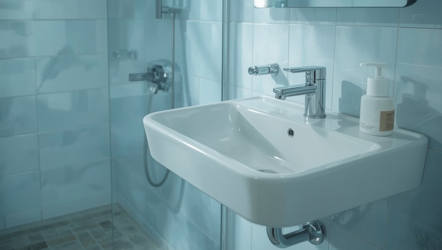 Sanitärinstallateur in Wien – modernes Waschbecken mit Armatur frisch montiert; Fachbetrieb über wieninstallateur.at